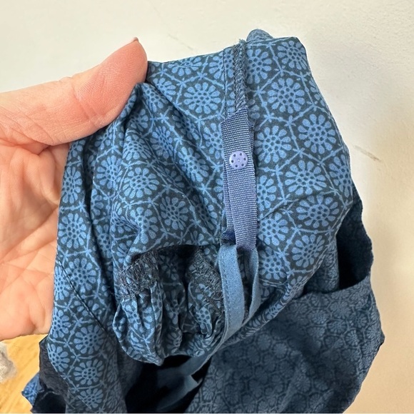 Anna Sui X Uniqlo Boho Midi Dress Blue 3/4 sleeve - Picture 5 of 8